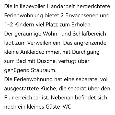 Apartment Luise Mit Separater Kueche *